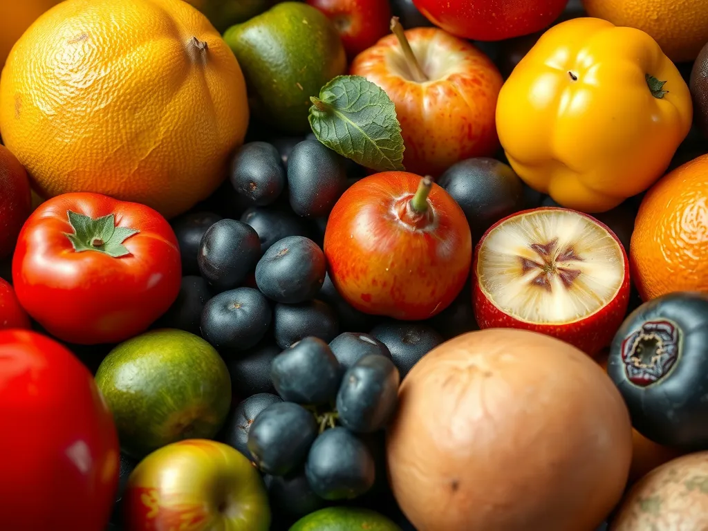 Selection process of high-quality seasonal fruits, close-up of fresh and ripe produce, photorealistic, detailed, emphasis on quality